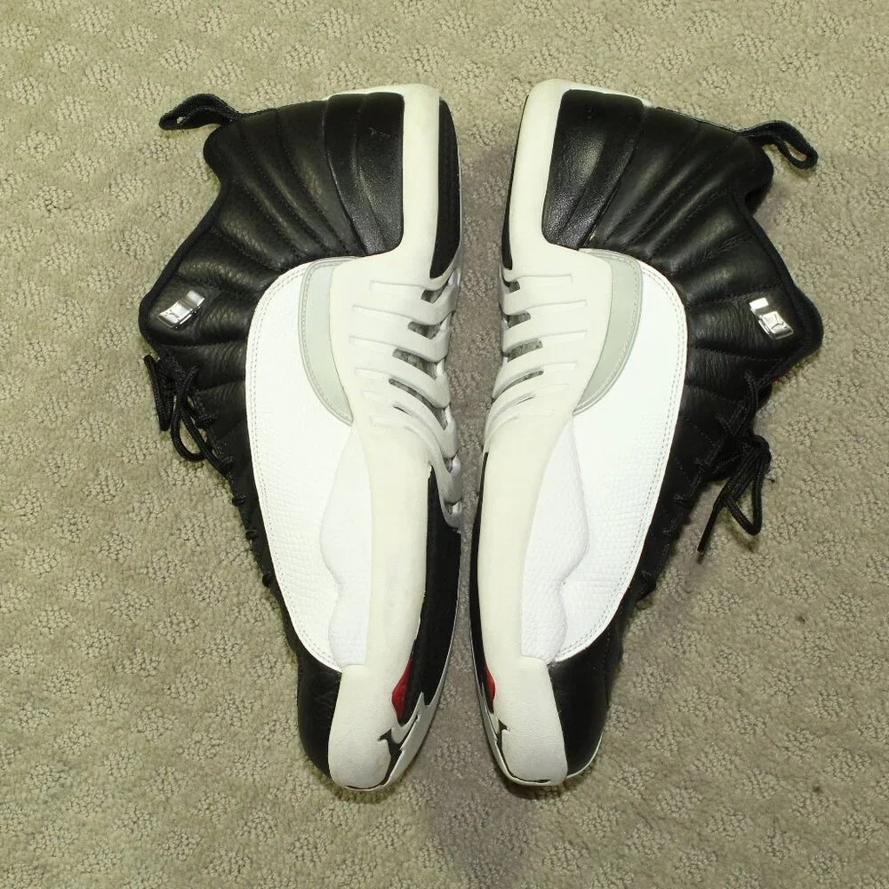 Size 12 - Air Jordan 12 Retro Low Playoffs Black/Varsity Red-White Sneakers IOB